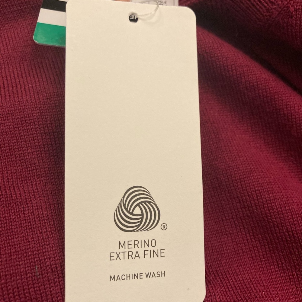 Katherine Barclays Fine Merino Wool Sweater - XL Raspberry NWT - Picture 6 of 7
